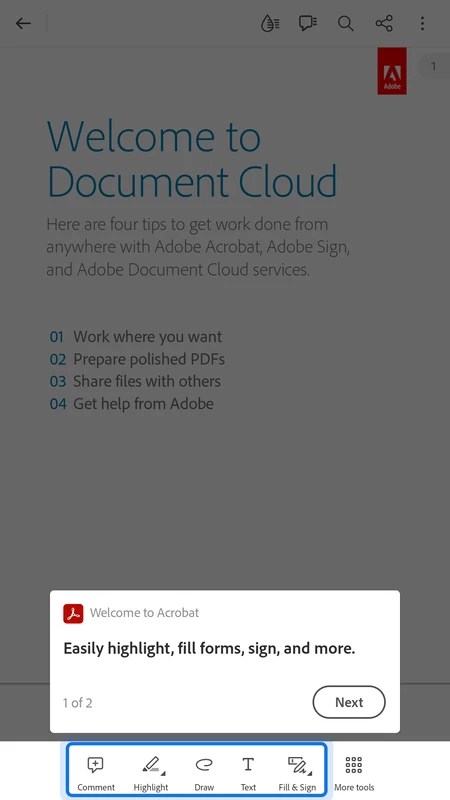 Adobe Acrobat Reader 24.2.0.41766.Beta APK for Android Screenshot 1