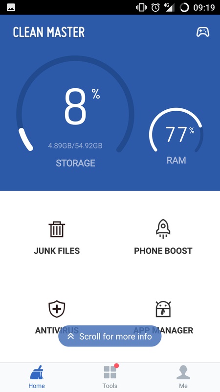 Clean Master x86 7.4.5 APK for Android Screenshot 1