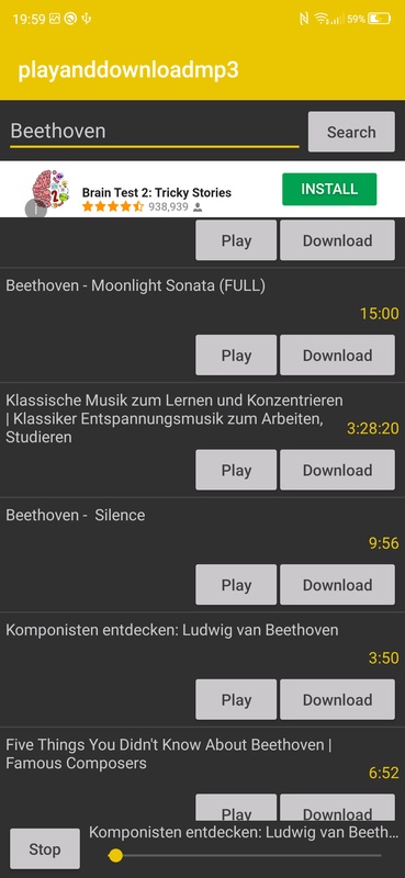 Mp3 Music Download 0.58 APK for Android Screenshot 1
