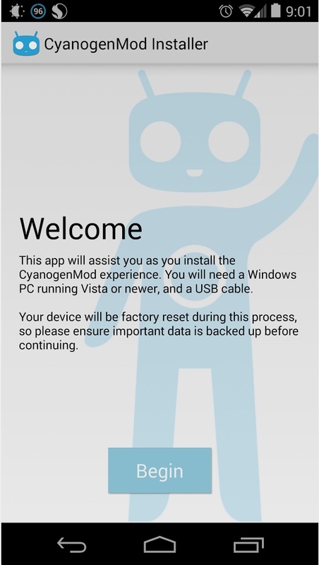 CyanogenMod Installer 1.0.1.4 APK for Android Screenshot 1