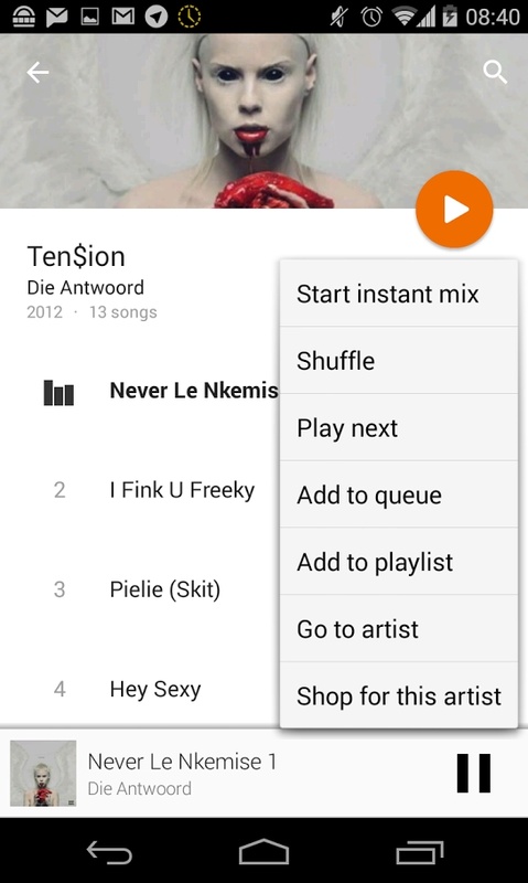 Google Play Music 8.27.8862-3.U APK for Android Screenshot 1