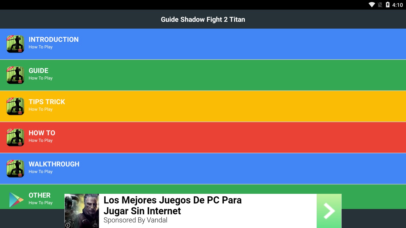 Guide Shadow Fight 2 Titan 1.0 APK feature
