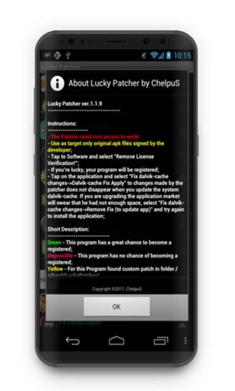 Lucky Patcher Original Hints 1.0.0 APK for Android Screenshot 1