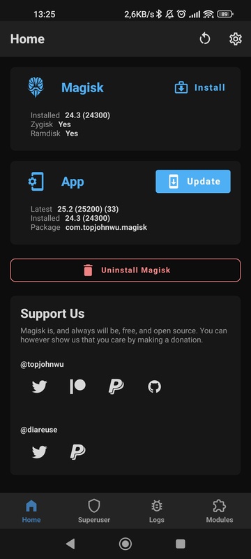 Magisk Manager 27.0 APK for Android Screenshot 1