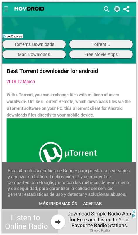 MovDroid 10.1 APK for Android Screenshot 1