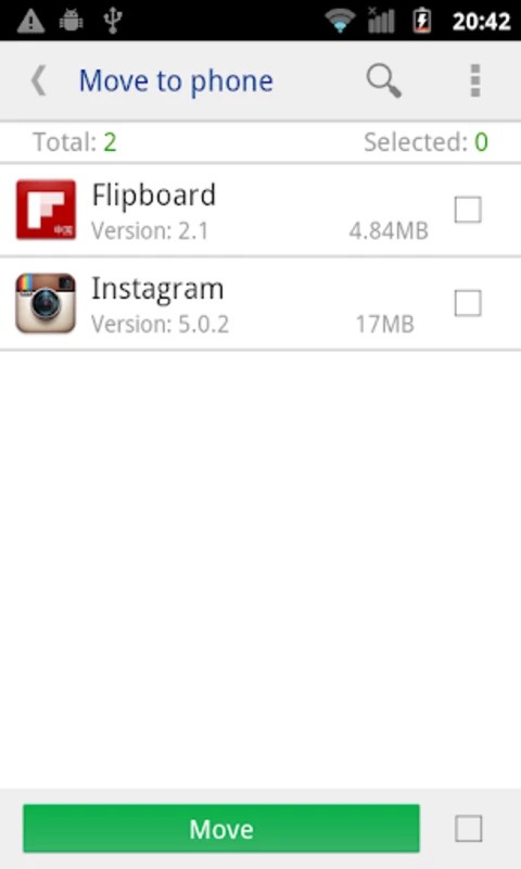 Move app to SD card 9.9.13581 APK feature