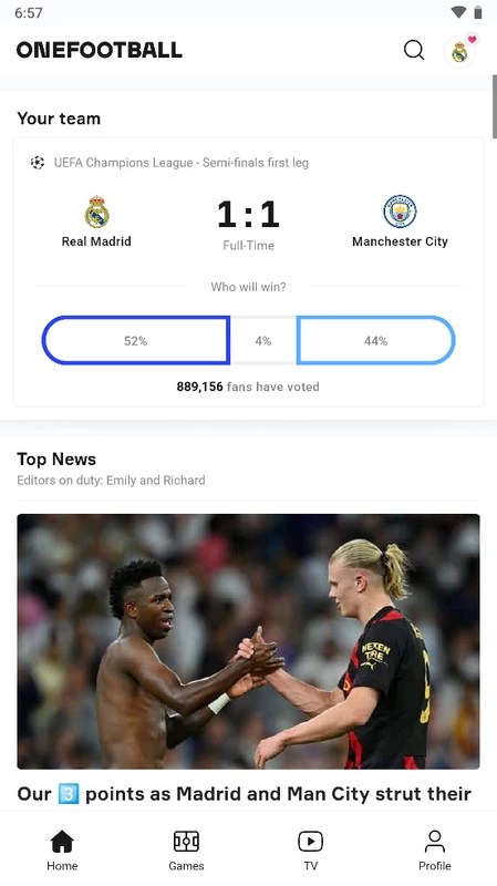 Onefootball 15.3.0 APK for Android Screenshot 1