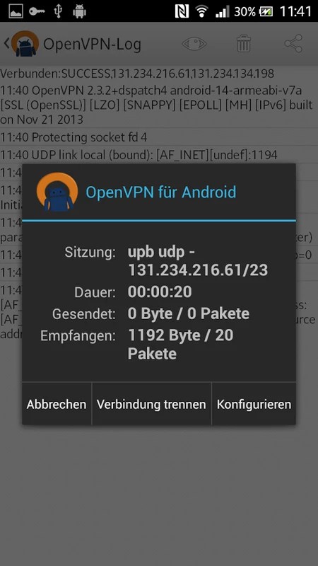 OpenVPN 0.7.51 APK feature