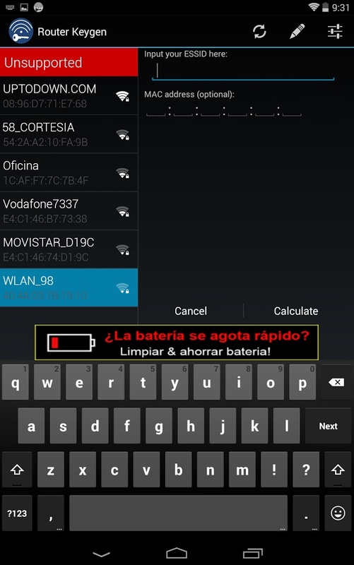 Router Keygen (Old) 4.0.2 APK for Android Screenshot 1