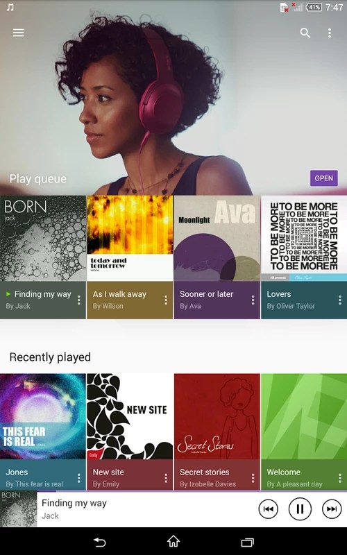 Sony Mobile Music 9.4.13.A.1.5 APK feature