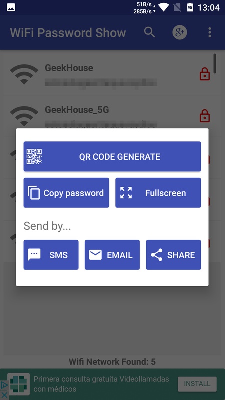 WiFi Password Show 2.3.2 APK for Android Screenshot 1