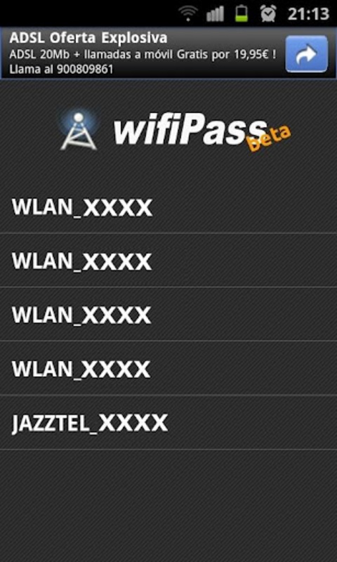 wifiPass 2.0.1 APK for Android Screenshot 1