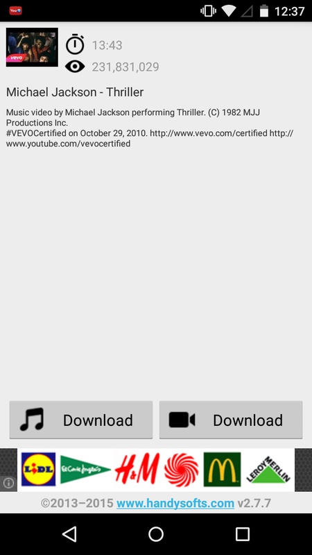 YouTube MP3 / MP4 Downloader / Convertor 4.6.4 APK for Android Screenshot 1