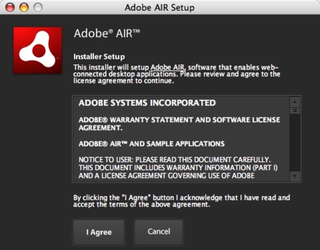 Adobe AIR 50.2.4.1 for Mac Screenshot 1