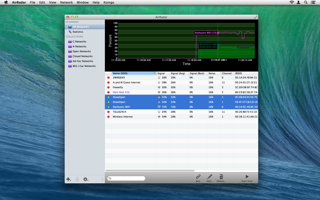 AirRadar 7.3 for Mac Screenshot 1