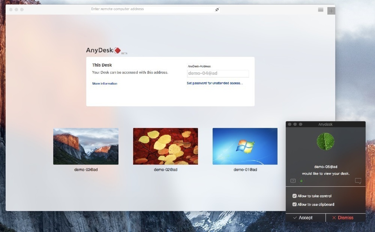 AnyDesk 8.0.8 for Mac Screenshot 1
