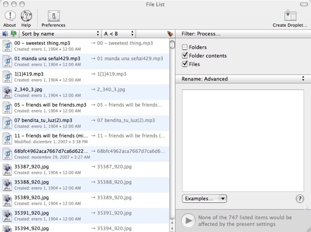 File List 1.2 for Mac Screenshot 1