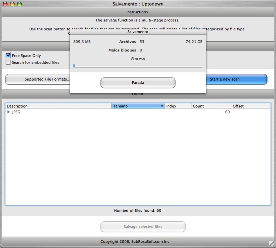 FileSalvage 7.0.1 for Mac Screenshot 1