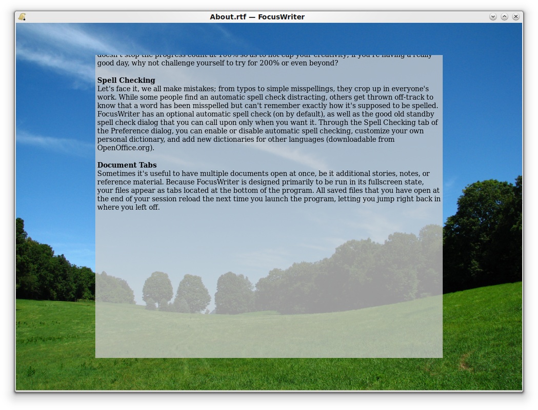 FocusWriter 1.7.6 for Mac Screenshot 1