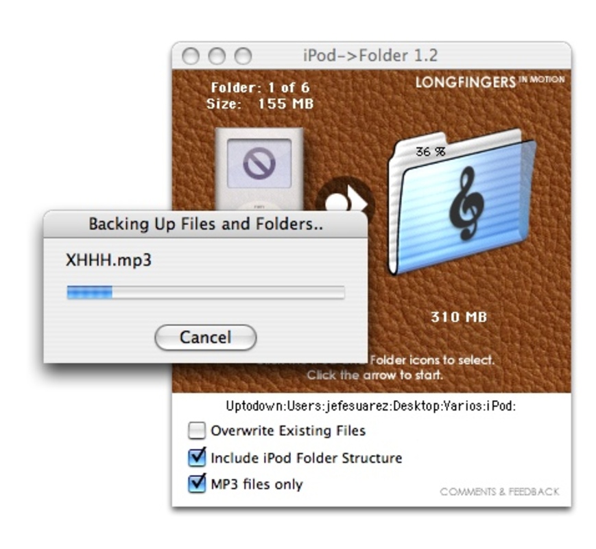 iPod Folder 1.2 for Mac Screenshot 1