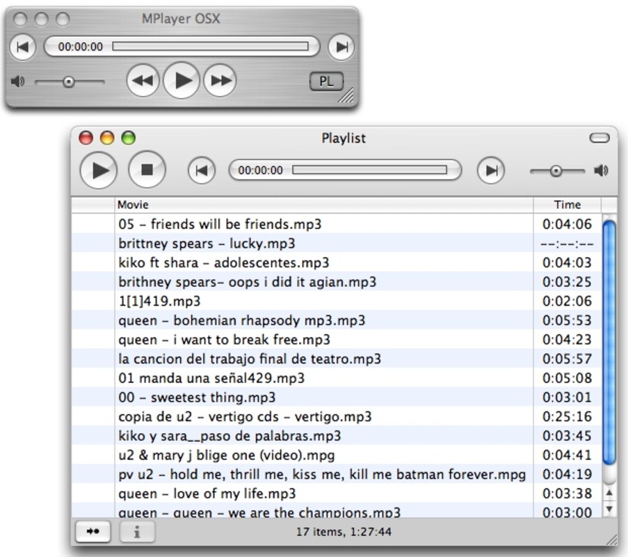 MPlayer 1.0 RC2 for Mac Screenshot 1