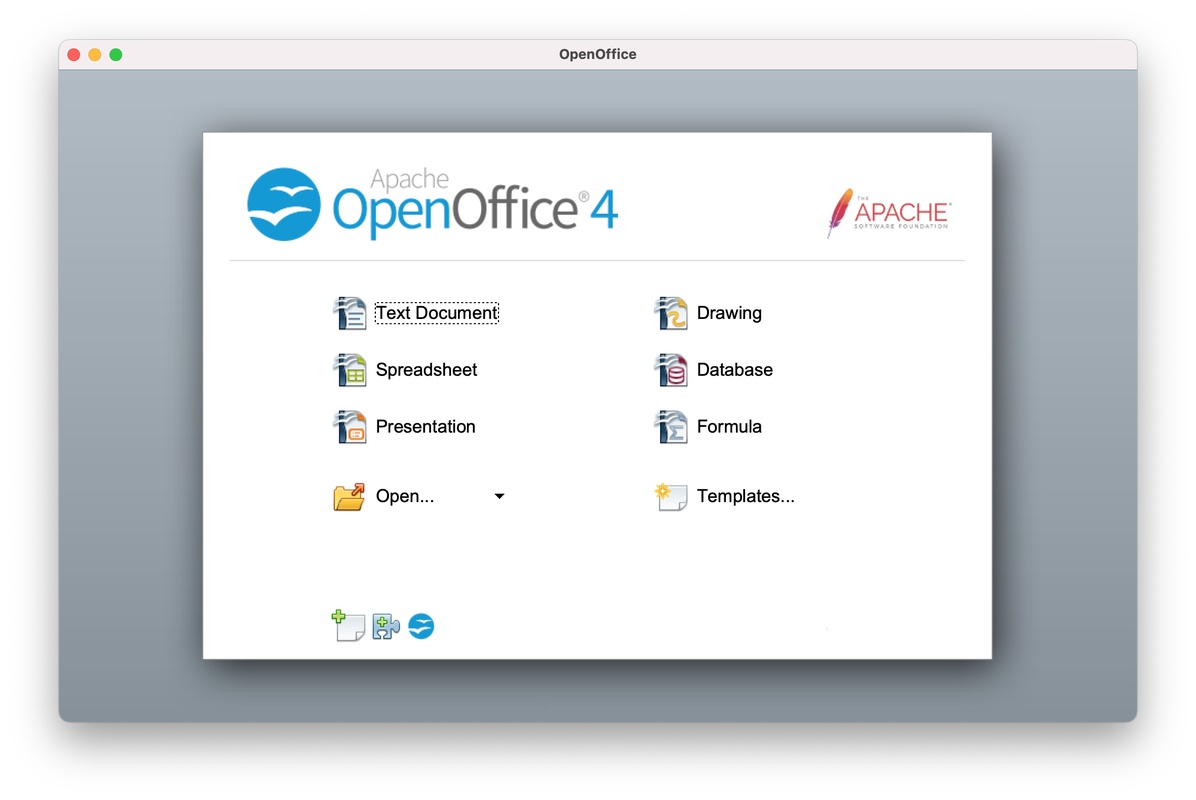 OpenOffice 4.1.15 for Mac Screenshot 1
