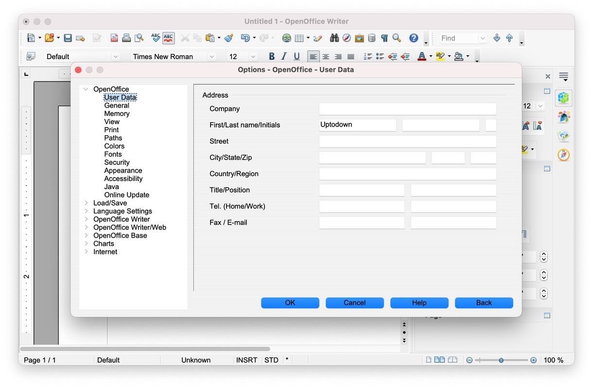 OpenOffice 4.1.15 for Mac Screenshot 4