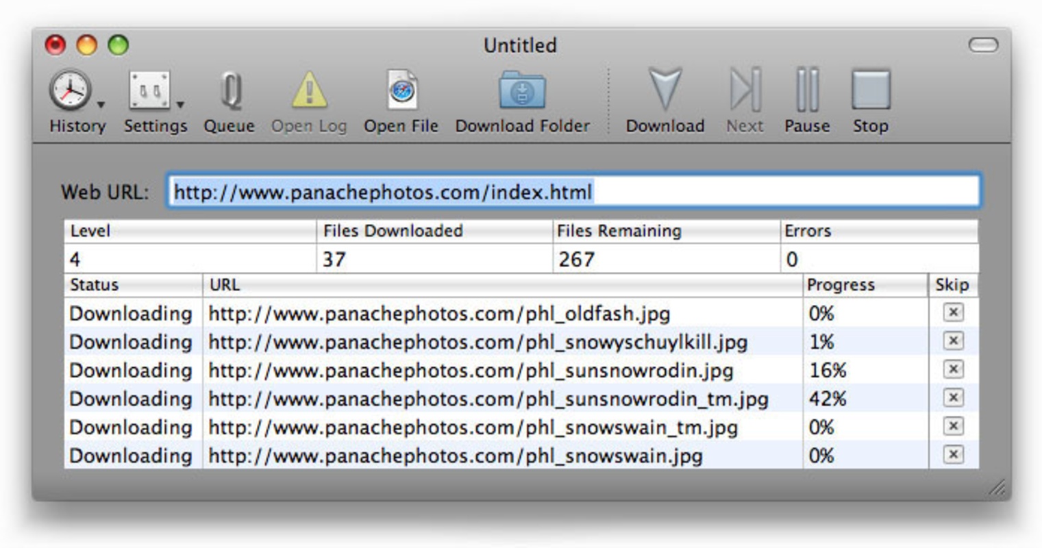 SiteSucker 4.1.5 for Mac Screenshot 1
