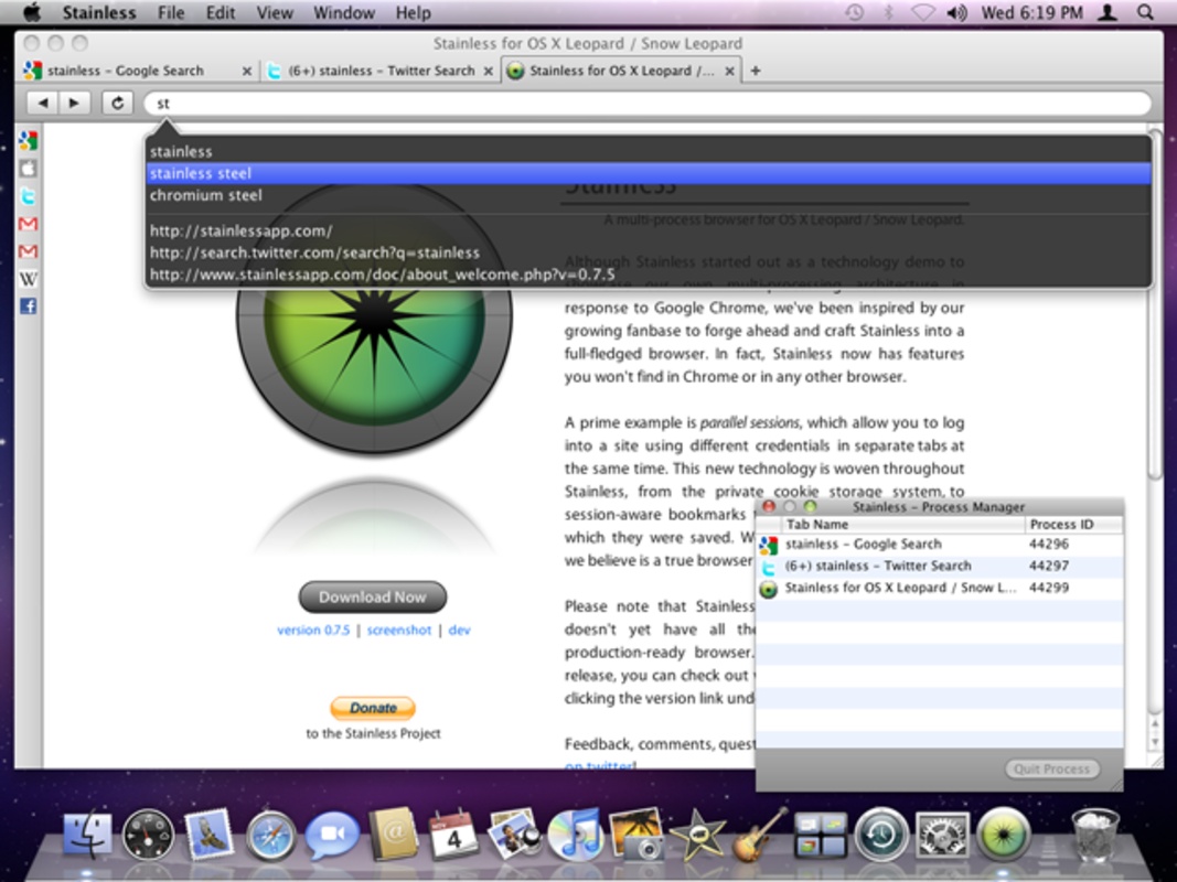 Stainless 0.8 for Mac Screenshot 1