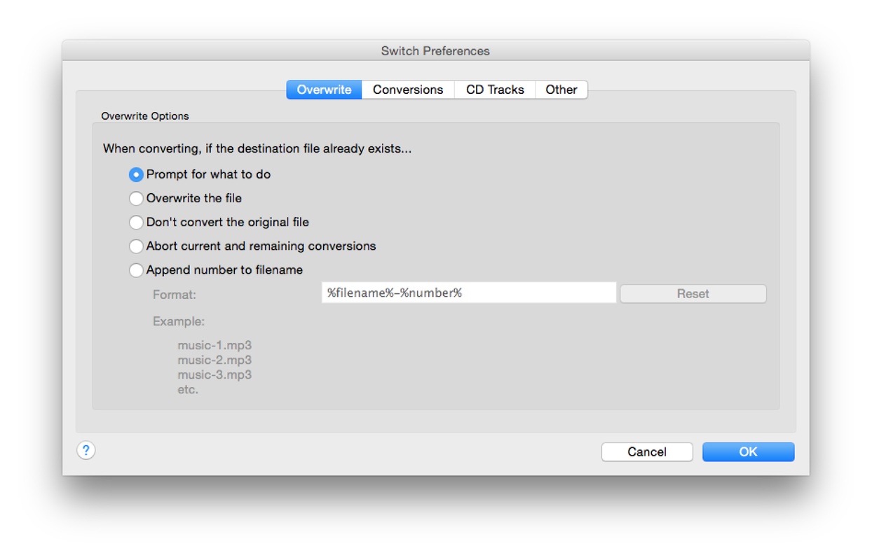 Switch Free Audio and MP3 Converter 10.00 for Mac Screenshot 7