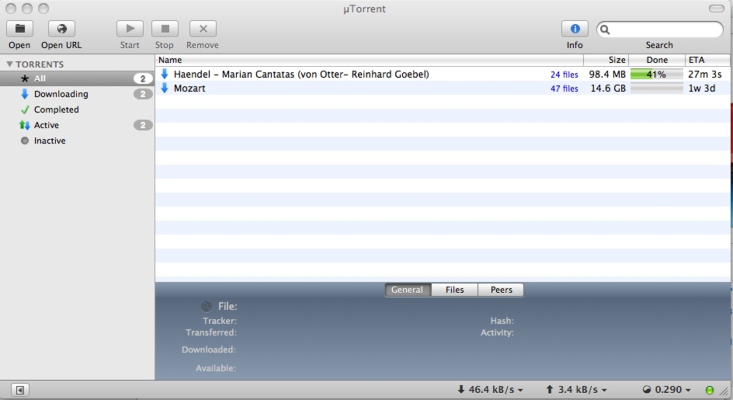 uTorrent 1.8.7 for Mac Screenshot 11