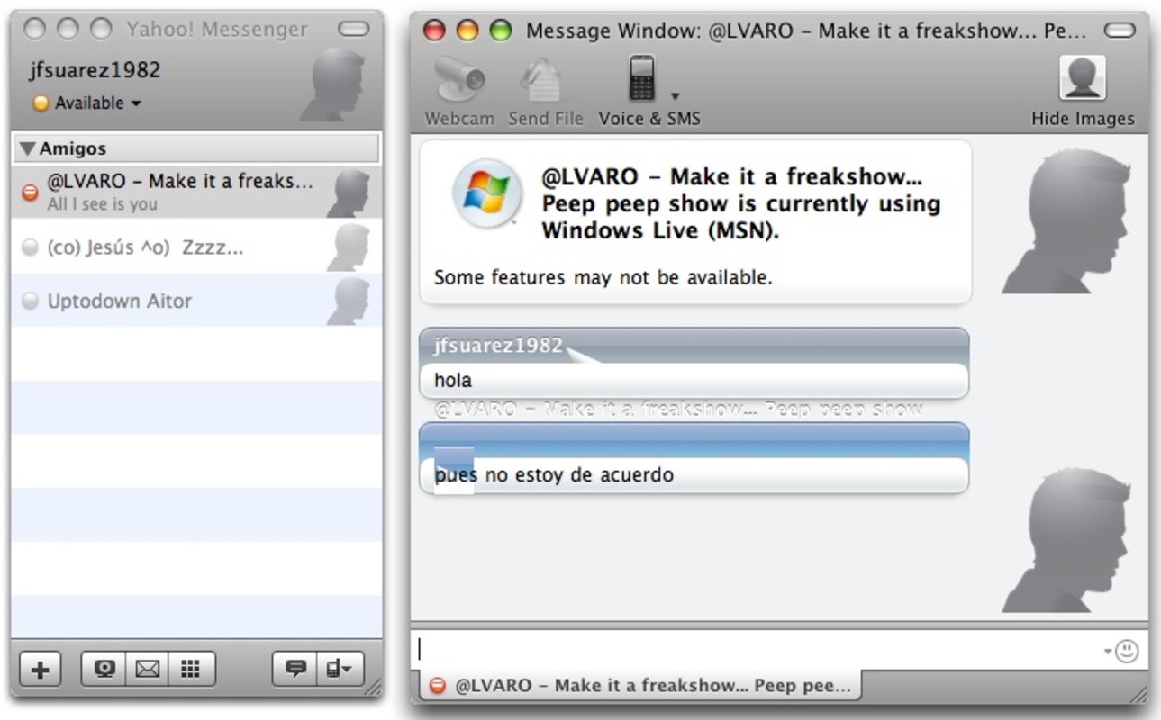 Yahoo Messenger 3.0 Beta 3 for Mac Screenshot 1