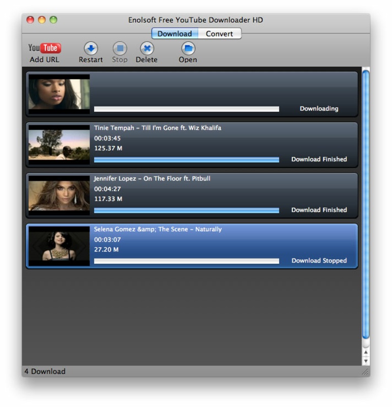 Youtube Downloader HD 1.2 for Mac Screenshot 1