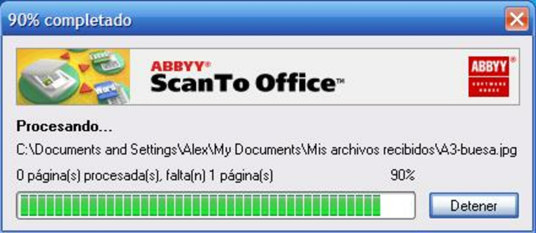 ABBYY ScanTo Office 1.0 feature