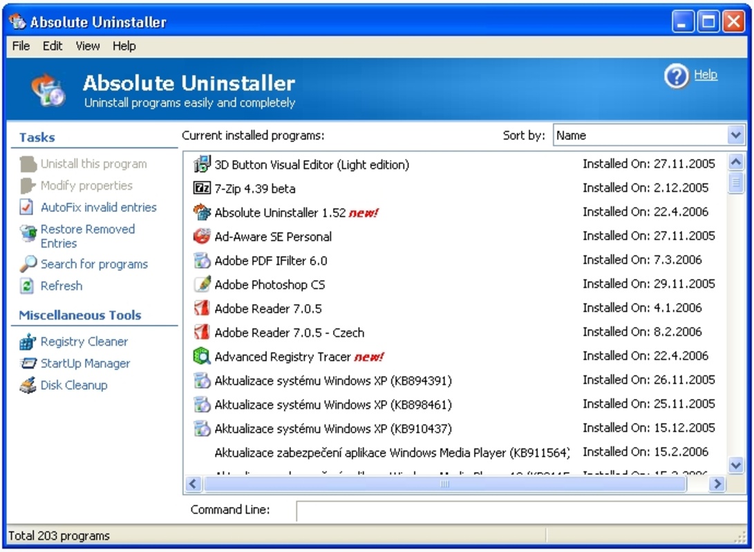 Glarysoft Absolute Uninstaller 6.0.1.4 for Windows Screenshot 1