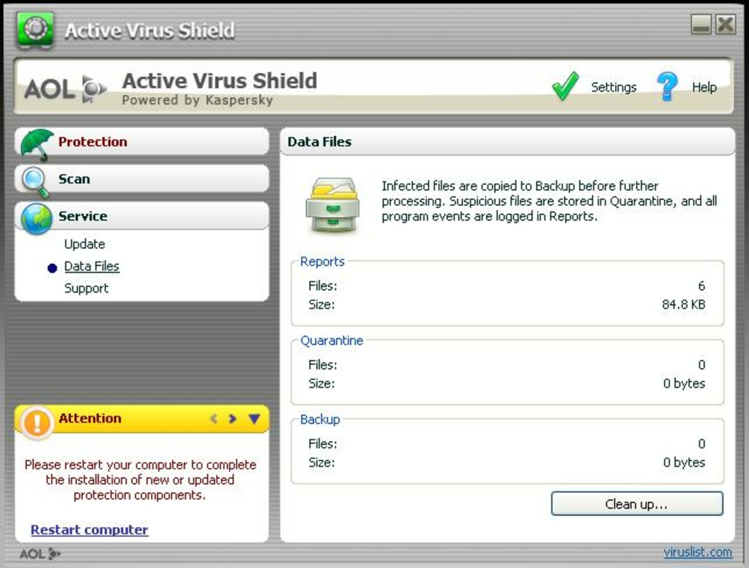Active Virus Shield v2 feature