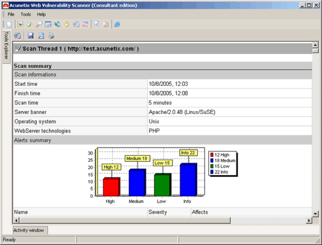 Acunetix Web Vulnerability Scanner 3.0 for Windows Screenshot 1