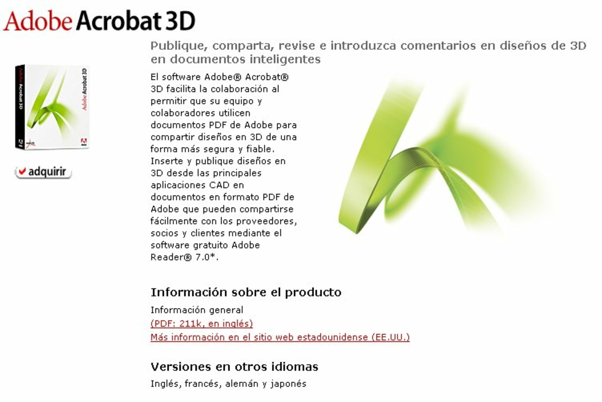 Adobe Acrobat 3D feature