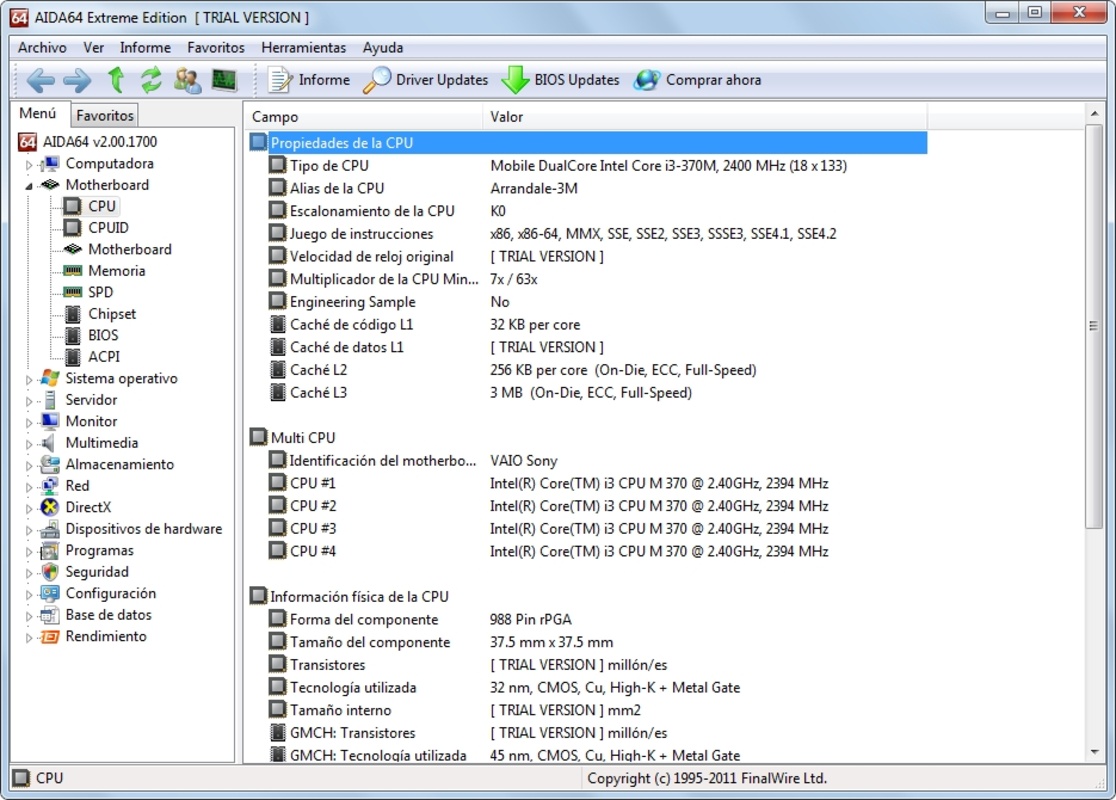 Aida64 Extreme 7.20.6802 for Windows Screenshot 1