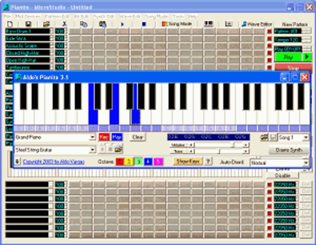 Aldos Pianito MicroStudio 3.1 for Windows Screenshot 1