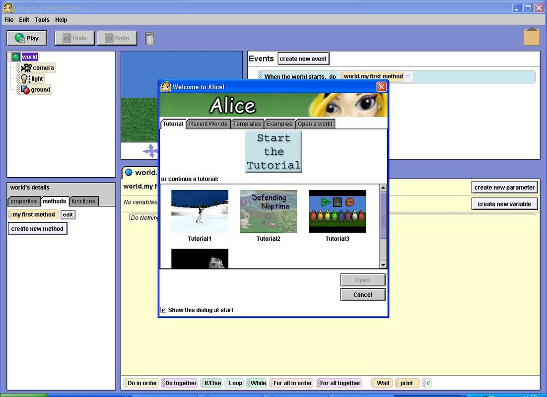 Alice 2.0 for Windows Screenshot 1