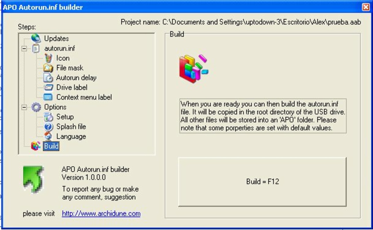 APO USB Autorun 1.5.5.1 for Windows Screenshot 1