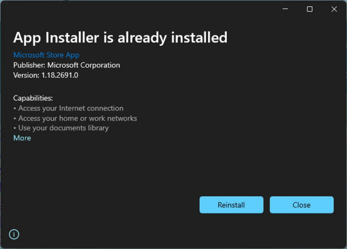 App Installer 2024.307.343.0 feature