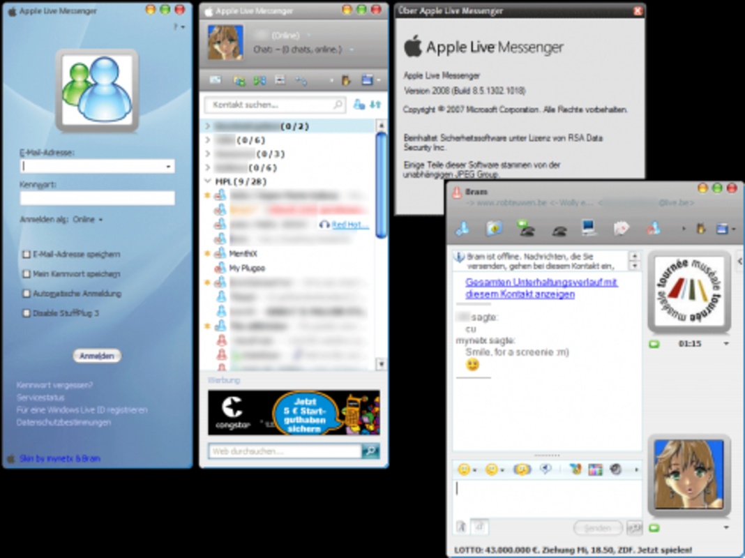 Apple Live Messenger Skin 1.0 feature