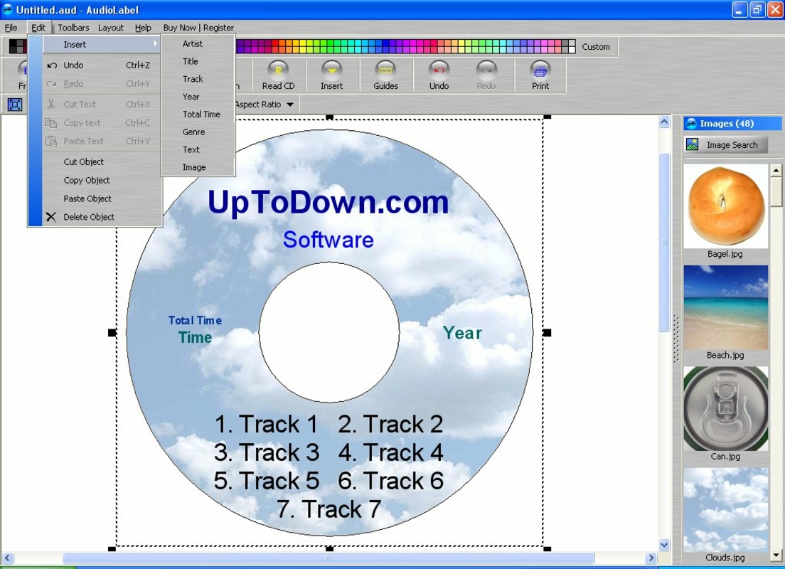 AudioLabel CD DVD Labeler 5.00 Build 9 for Windows Screenshot 1