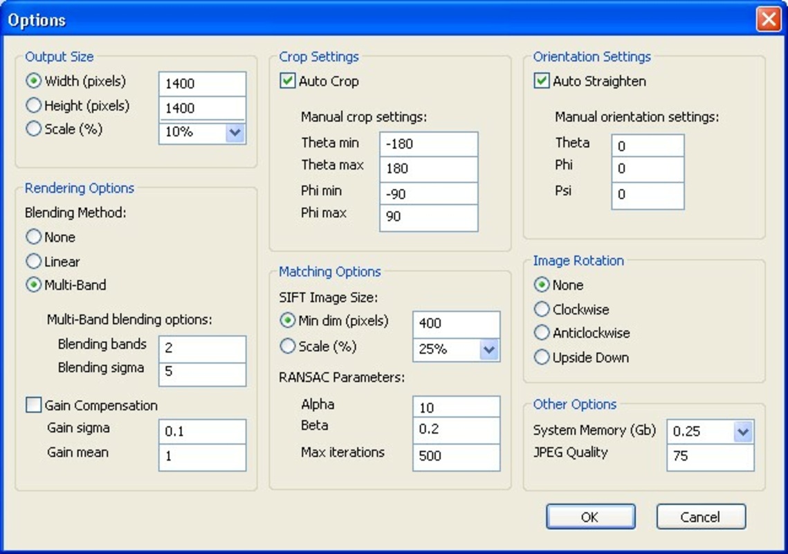 AutoStitch 2.186 for Windows Screenshot 1