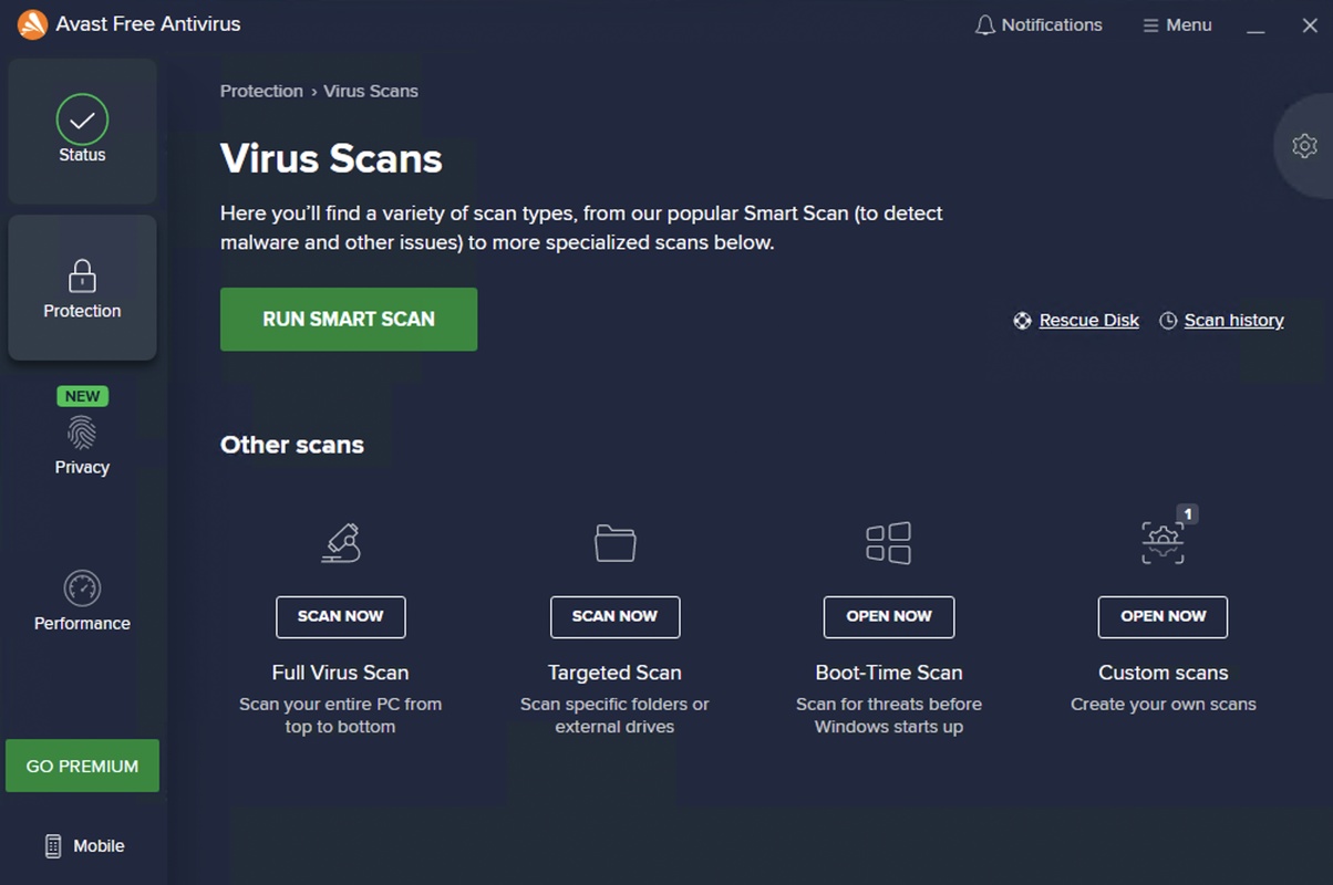 Avast Free Antivirus 24.2.8918 for Windows Screenshot 1
