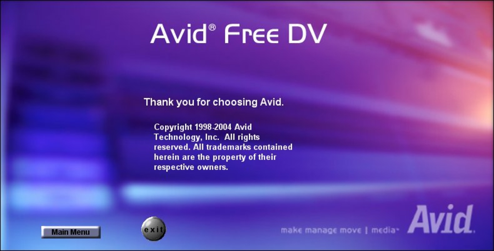 Avid Free DV 1.6.1 for Windows Screenshot 1