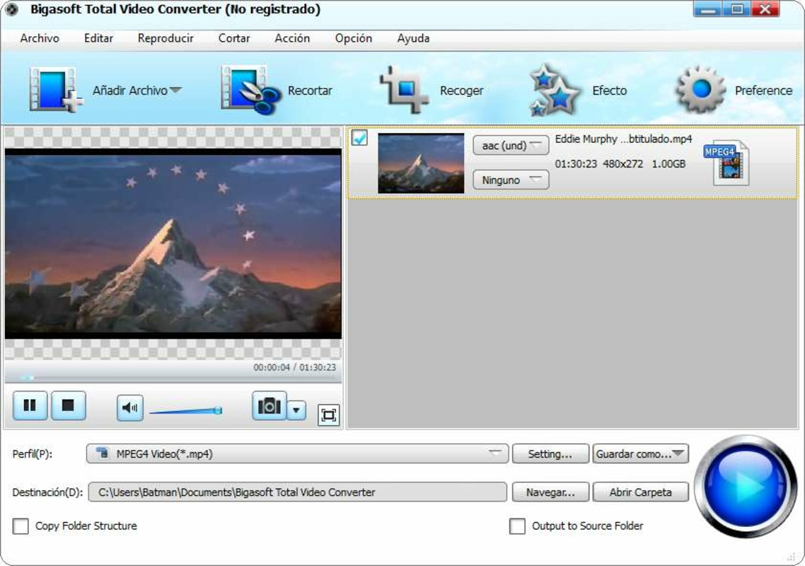 Bigasoft Total Video Converter 4.6.0.5589 for Windows Screenshot 1