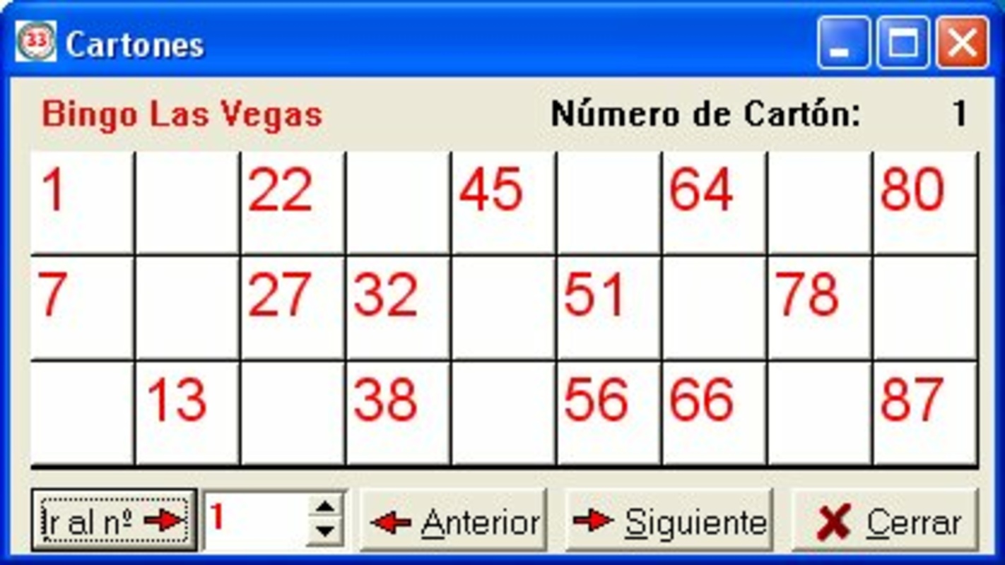 Bingo Las Vegas 2.75 for Windows Screenshot 1